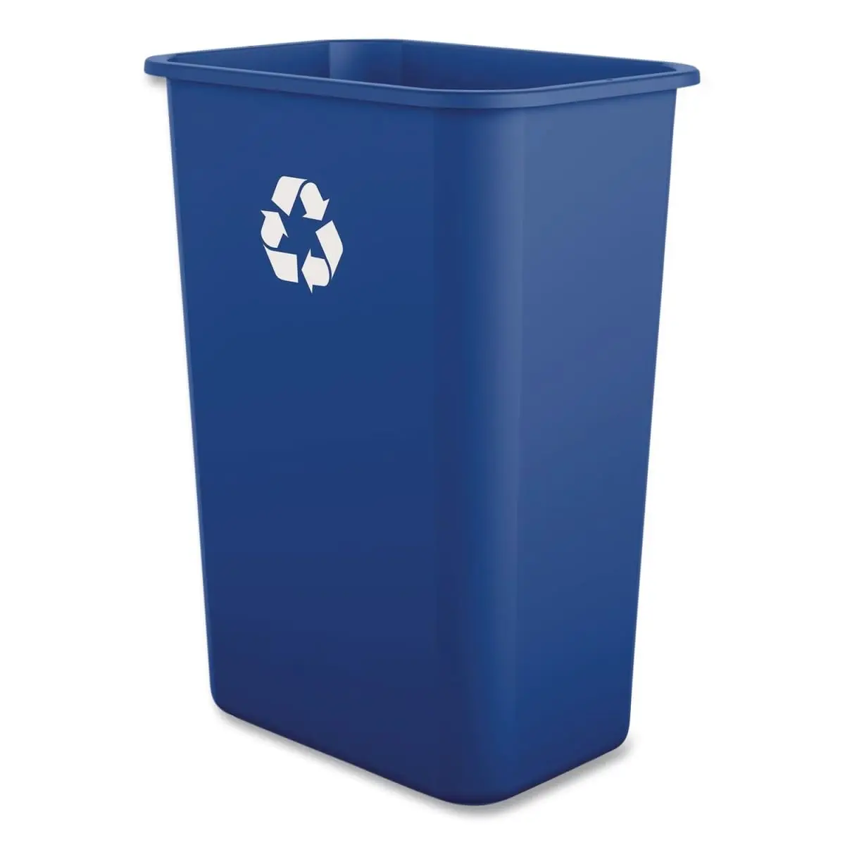 10 Gallon Tall Blue Plastic Recycling Bin, Easy-to-Clean Indoor Trash Can for Office or Kitchen Use, 20.5" High
10 Gallon Tall Blue Plastic Recycling Bin, Easy-to-Clean Indoor Trash Can for Office or Kitchen Use, 20.5" High