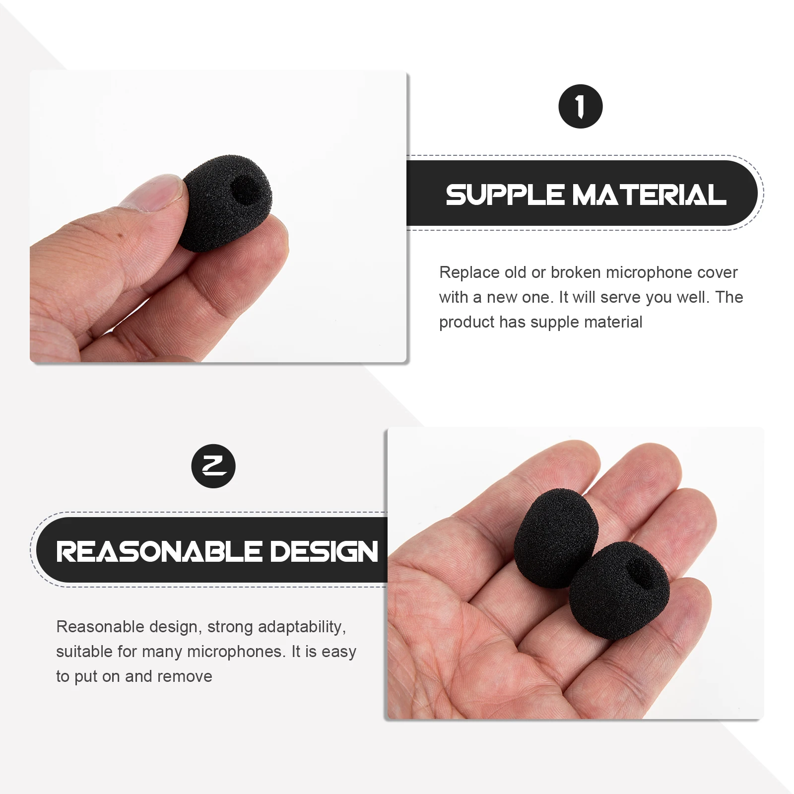 20 Pcs Anti-blast Cotton Mini Microphone Cover Sponge Windproof Covers Gooseneck Replacement
20 Pcs Anti-blast Cotton Mini Microphone Cover Sponge Windproof Covers Gooseneck Replacement
