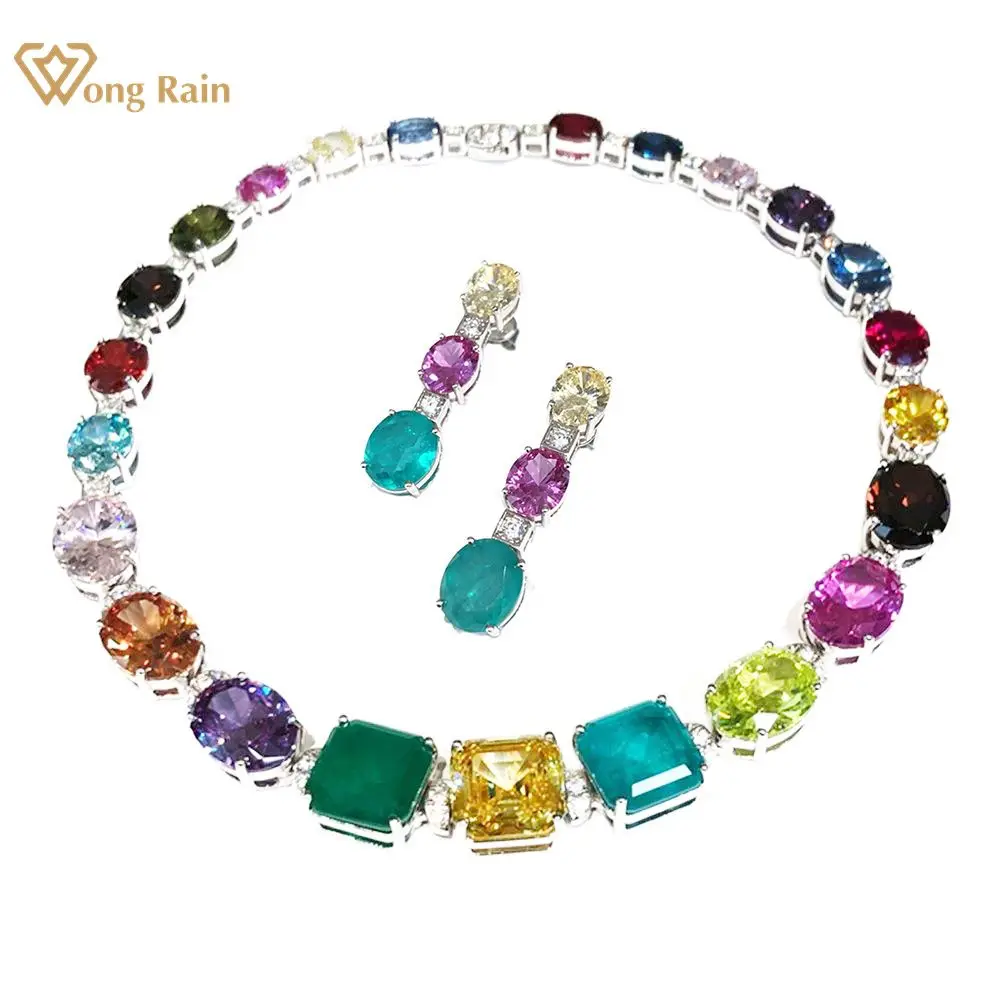 Wong Rain серебро 925 пробы необычные яркие красочные лабораторные сапфировые высокоуглеродные бриллиантовые ожерелья/серьги набор ювелирных изделий оптом
Wong Rain серебро 925 пробы необычные яркие красочные лабораторные сапфировые высокоуглеродные бриллиантовые ожерелья/серьги набор ювелирных изделий оптом