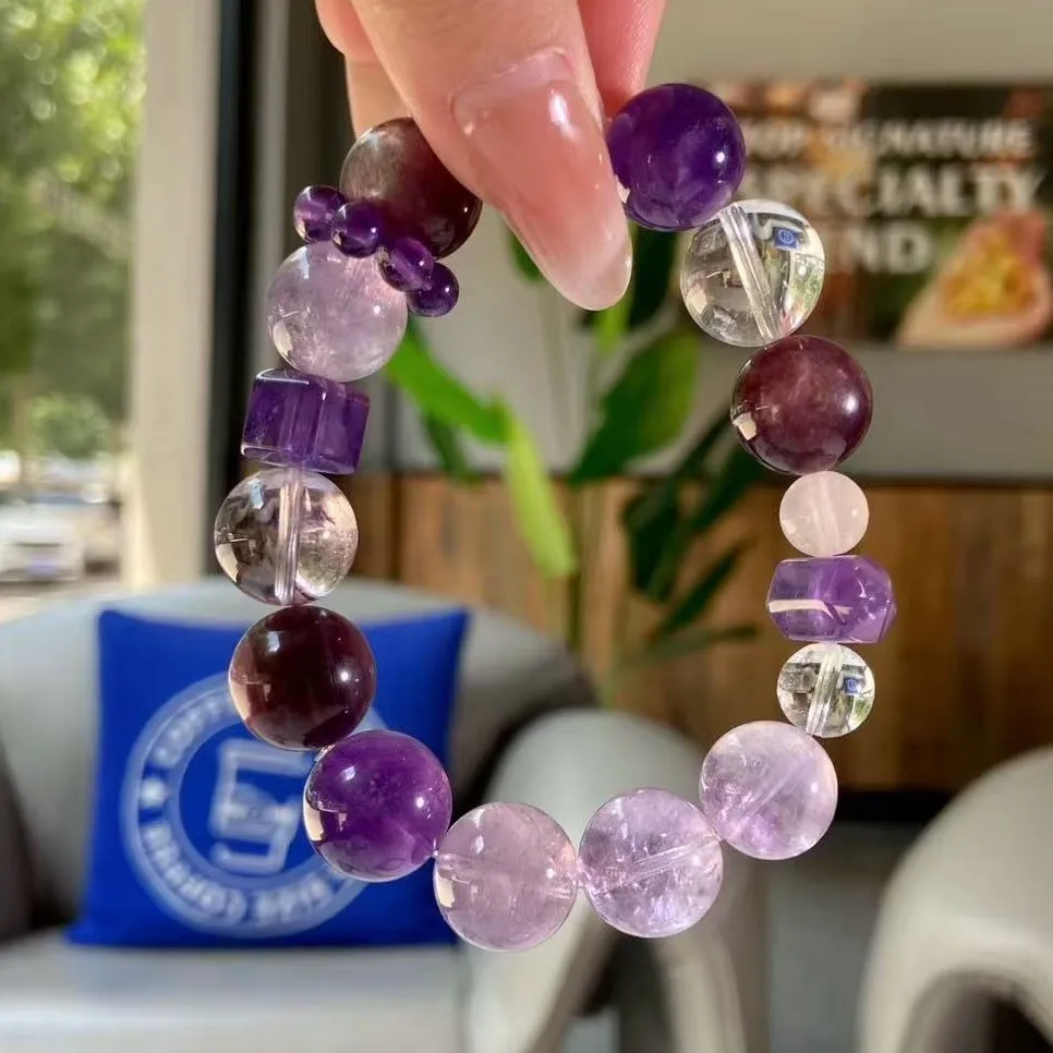 Nine Purple Fire Natural Amethyst Bracelet Women's Light Luxury Fashion Lucky Bracelet
Nine Purple Fire Natural Amethyst Bracelet Women's Light Luxury Fashion Lucky Bracelet
