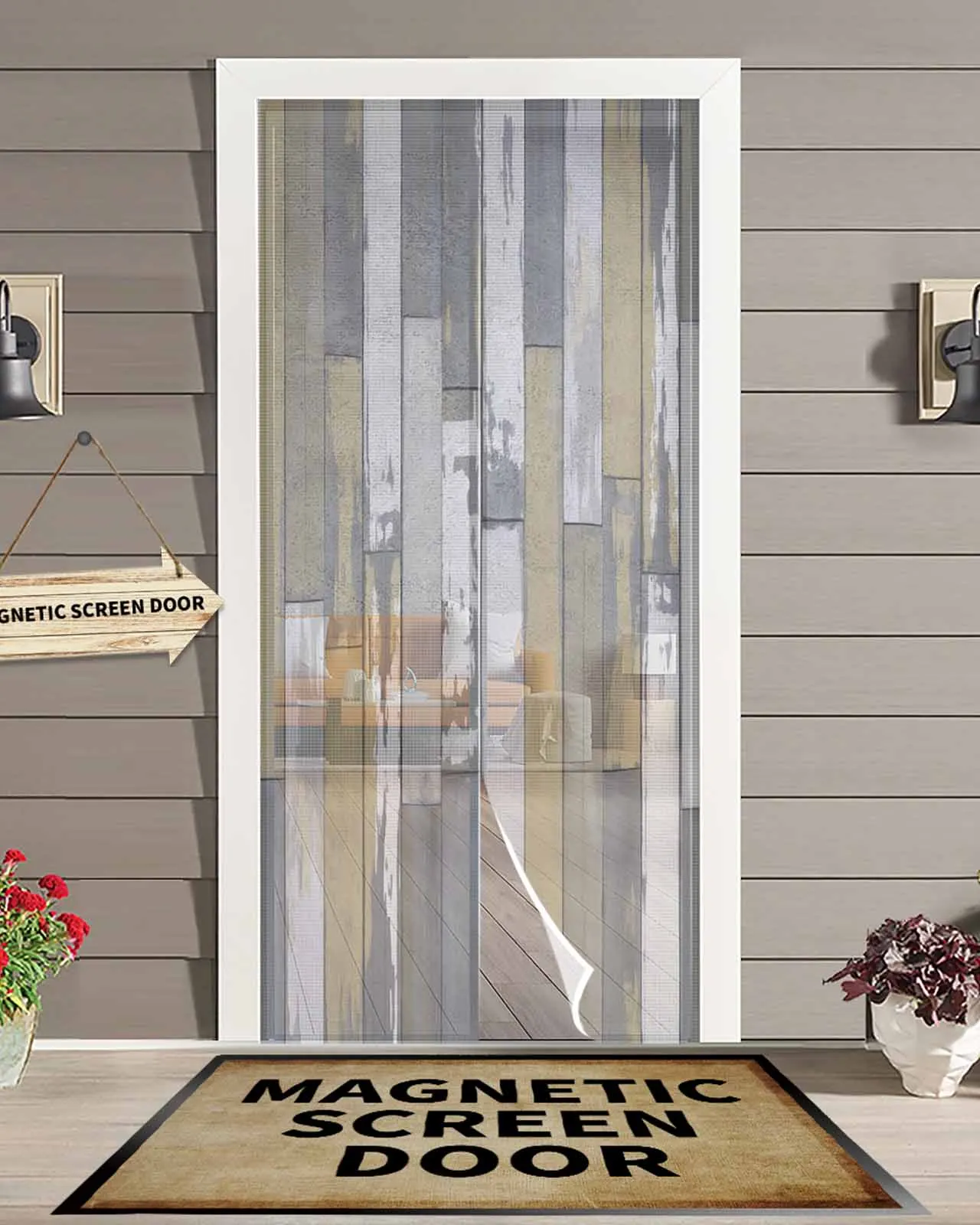 Artistic Yellow Distressed Wood Magnetic Door Curtain Living Room Bedroom Home Anti-mosquito Screen Door Curtain
Artistic Yellow Distressed Wood Magnetic Door Curtain Living Room Bedroom Home Anti-mosquito Screen Door Curtain