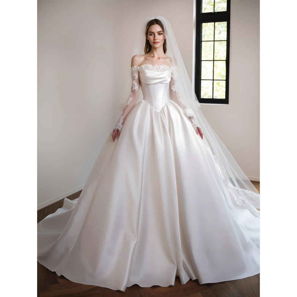 ESBRIDE Wedding Dress Princess Bride Dresses Princess Wedding Dresses for Bride Off Shoulder Sleeveless Women Ball Bridal Gown
ESBRIDE Wedding Dress Princess Bride Dresses Princess Wedding Dresses for Bride Off Shoulder Sleeveless Women Ball Bridal Gown