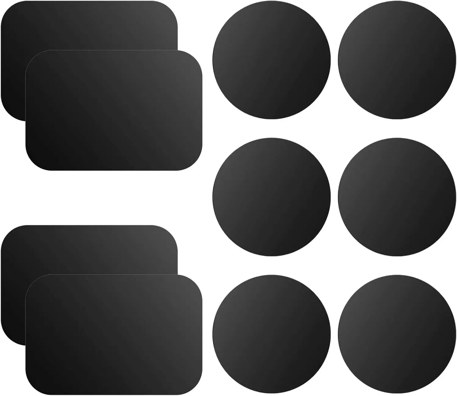 10 Pack Metal Plates for Magnetic Car Mount, 4 Rectangle & 6 Round with 3M Adhesive
10 Pack Metal Plates for Magnetic Car Mount, 4 Rectangle & 6 Round with 3M Adhesive