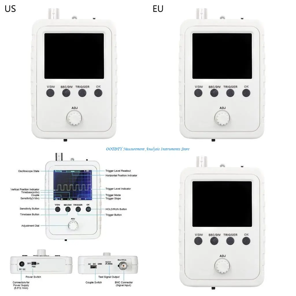 367D Oscilloscope DIY for w/Enclosure & Clip Probe Digital Storage Oscilloscope
367D Oscilloscope DIY for w/Enclosure & Clip Probe Digital Storage Oscilloscope