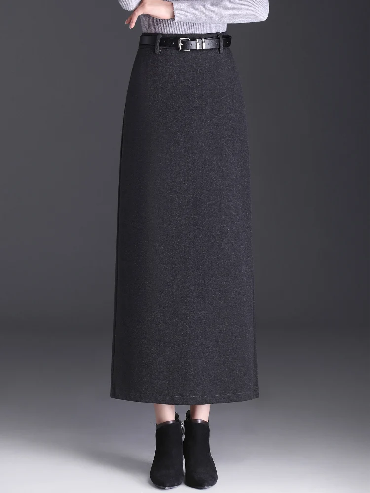 Women's Clothing Ankle-Long Skirt 2024 High Waist Wool Pencil Pockets Skirt Black Gray Patchwork Ladies Slim Winter Wrap Skirt
Women's Clothing Ankle-Long Skirt 2024 High Waist Wool Pencil Pockets Skirt Black Gray Patchwork Ladies Slim Winter Wrap Skirt