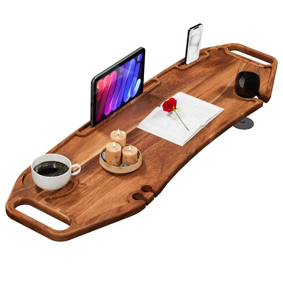 Large Bathtub Tray Large amp Thick 35x10 Inch, Acacia Wood Luxury, Waterproof, NonToxic, Adjustable Legs, No Tools Required,Cadd
Large Bathtub Tray Large amp Thick 35x10 Inch, Acacia Wood Luxury, Waterproof, NonToxic, Adjustable Legs, No Tools Required,Cadd