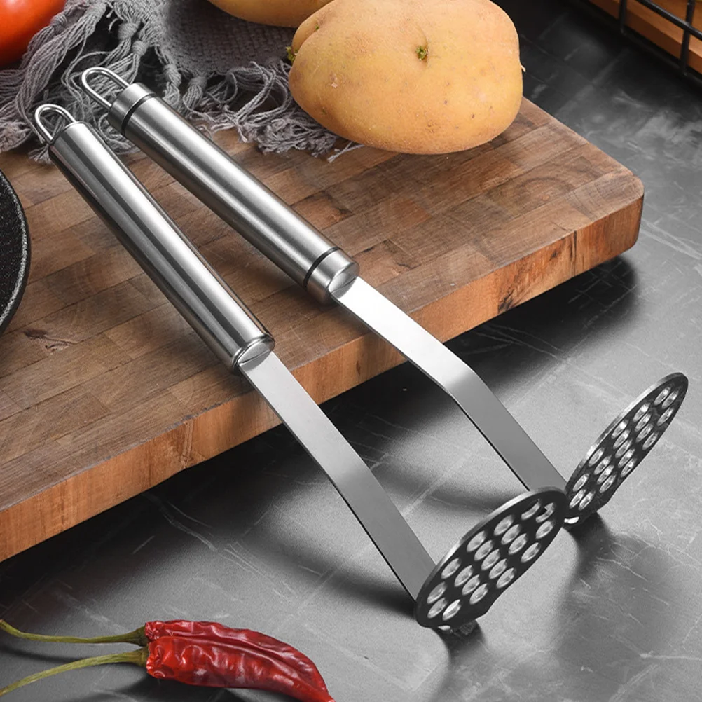 2Pcs Stainless Steel Potato Masher Non Slip Handle Kitchen Gadget for Mashing Potatoes Fruits Vegetables Beans 
2Pcs Stainless Steel Potato Masher Non Slip Handle Kitchen Gadget for Mashing Potatoes Fruits Vegetables Beans