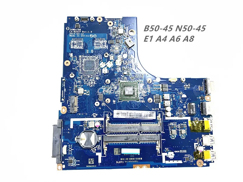 For Lenovo B50-45 N50-45 Laptop Mainboard With E1 E2 A4 A6 A8 AMD CPU LA-B291P Motherboard Test Good
For Lenovo B50-45 N50-45 Laptop Mainboard With E1 E2 A4 A6 A8 AMD CPU LA-B291P Motherboard Test Good