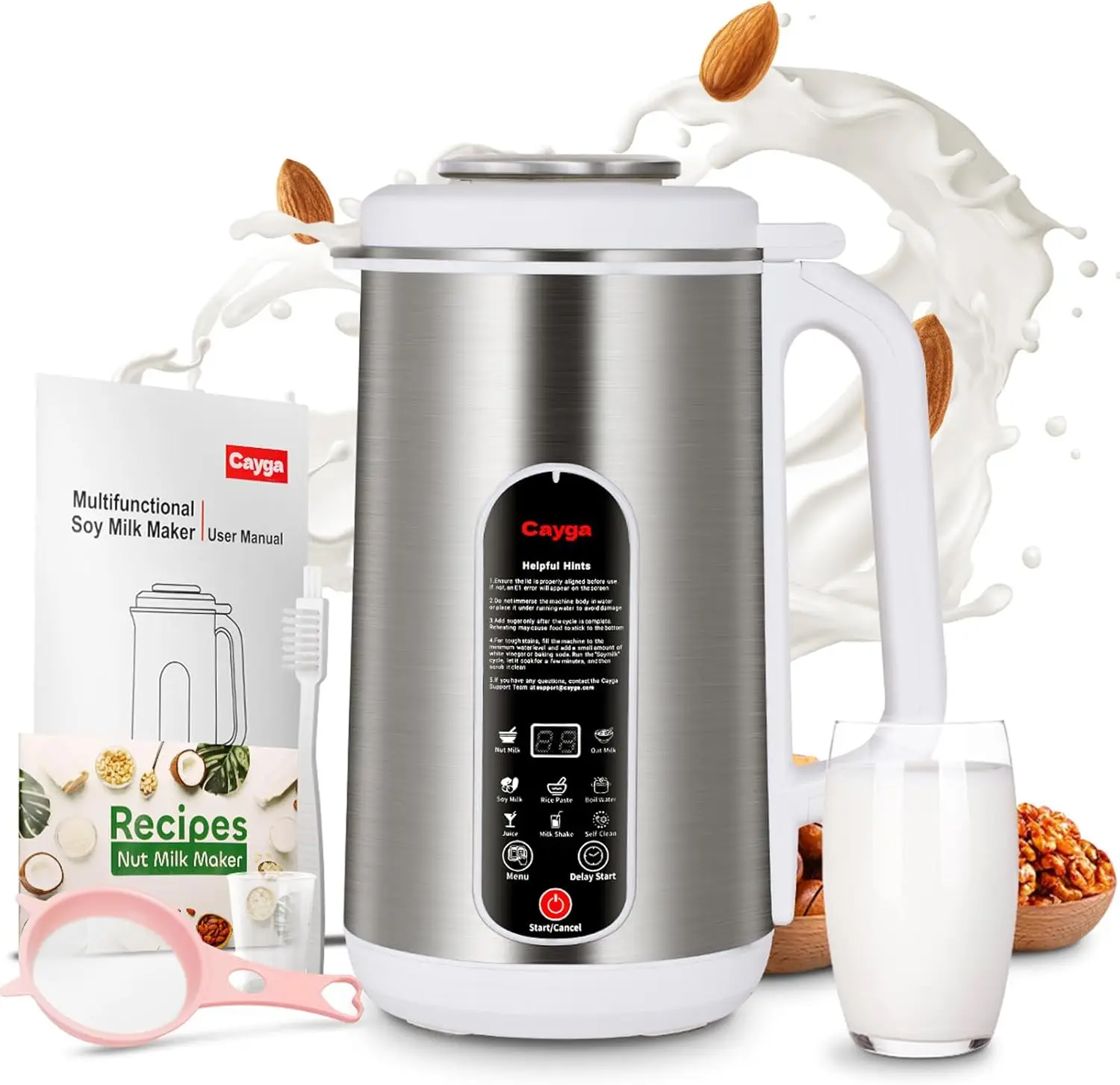 40oz Nut Milk Maker Machine Stainless Steel Soy Milk Maker Homemade Almond, Oat, Juice, Coconut, Plant-Based and Non-Dairy Bever
40oz Nut Milk Maker Machine Stainless Steel Soy Milk Maker Homemade Almond, Oat, Juice, Coconut, Plant-Based and Non-Dairy Bever
