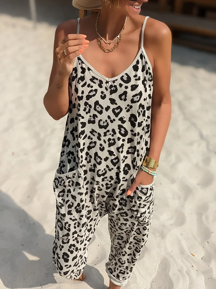 New Pocket Leopard Printing Bodysuits, Women Summer Sleeveless Fashion Jumpsuits, 2024 V-Neck Elegant Patchwork Ladies Playsuits
New Pocket Leopard Printing Bodysuits, Women Summer Sleeveless Fashion Jumpsuits, 2024 V-Neck Elegant Patchwork Ladies Playsuits