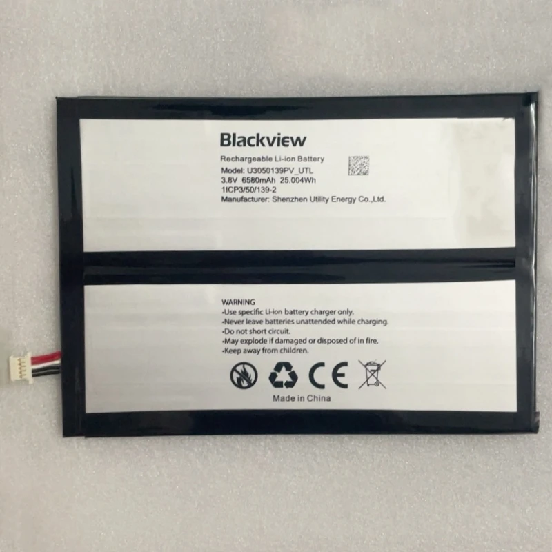Новый U3050139PV UTL 1ICP3/50/139-2 Аккумулятор для ноутбука 3,8 в 6580 Вт-ч мАч для планшетного ПК Lingdu Blackview TAB 11SE Tab11
Новый U3050139PV UTL 1ICP3/50/139-2 Аккумулятор для ноутбука 3,8 в 6580 Вт-ч мАч для планшетного ПК Lingdu Blackview TAB 11SE Tab11