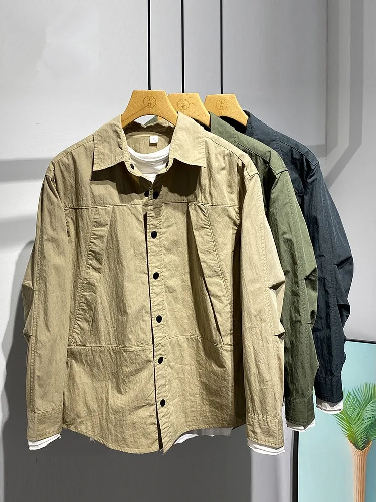 Повседневная мужская длинная све irt Qui с сухим воротником, свободная посадка из полиэфирного волокна, осенняя модная универсальная версия в американском стиле ретро
Повседневная мужская длинная све irt Qui с сухим воротником, свободная посадка из полиэфирного волокна, осенняя модная универсальная версия в американском стиле ретро