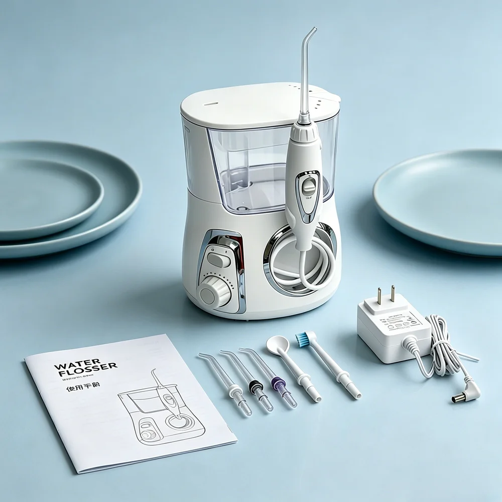 High-End Countertop Water Flosser Electric Dental Cleaner 5 Nozzles 10 Modes 800ML Reservoir Prevent Bad Breath & Cavities
High-End Countertop Water Flosser Electric Dental Cleaner 5 Nozzles 10 Modes 800ML Reservoir Prevent Bad Breath & Cavities