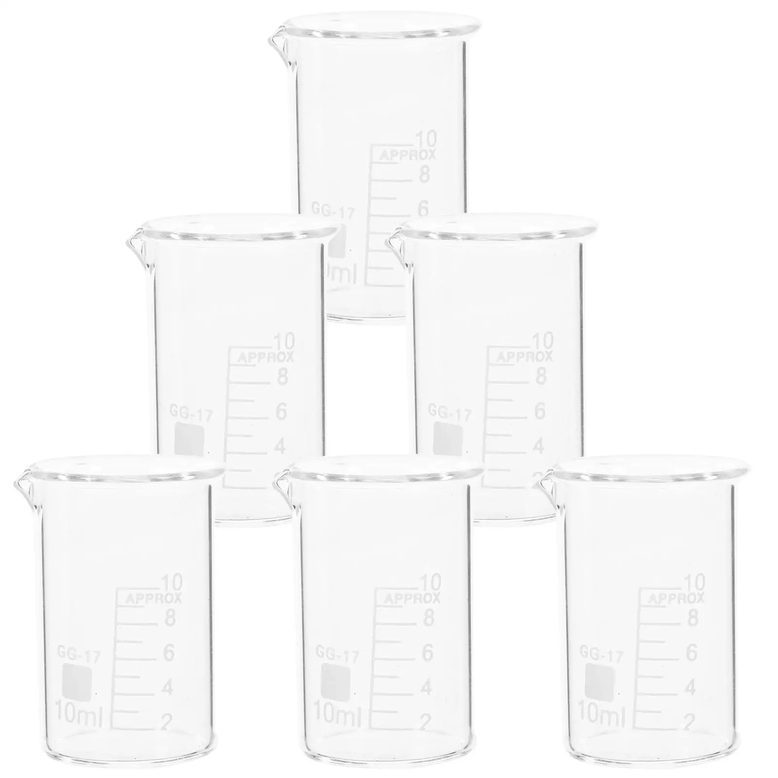6 Pcs High Temperature Resistant Measuring Cup Heat Beaker Measurement Small Lab Laboratory Glass
6 Pcs High Temperature Resistant Measuring Cup Heat Beaker Measurement Small Lab Laboratory Glass