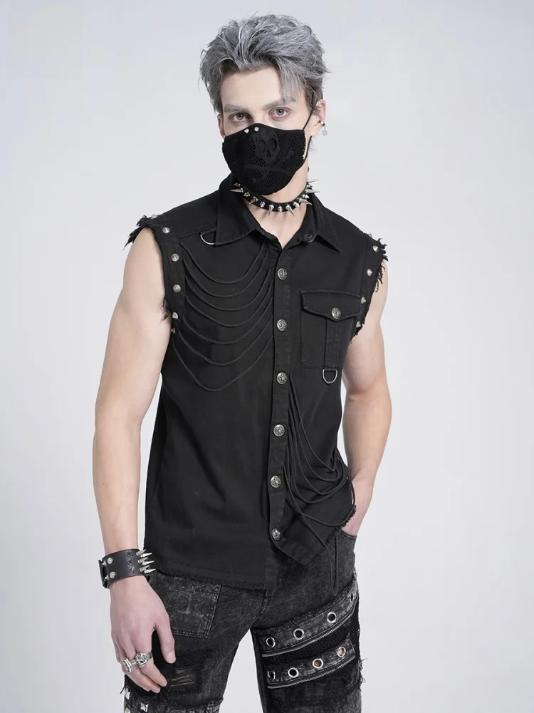 Devil Fashion Men's Punk Style Sleeveless Shirt Vintage Rock Style Youthful Fashion All Seasons Regular Fit for Young Men
Devil Fashion Men's Punk Style Sleeveless Shirt Vintage Rock Style Youthful Fashion All Seasons Regular Fit for Young Men