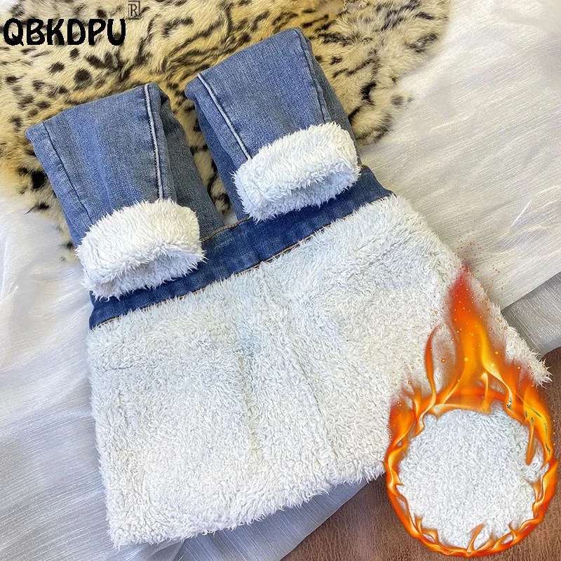 Super Warm Cashmere Winter Jeans Women Korean Fashion Plus Velvet Skinny Denim Pants High Waist Casual Thicken Stretch Vaqueros
Super Warm Cashmere Winter Jeans Women Korean Fashion Plus Velvet Skinny Denim Pants High Waist Casual Thicken Stretch Vaqueros