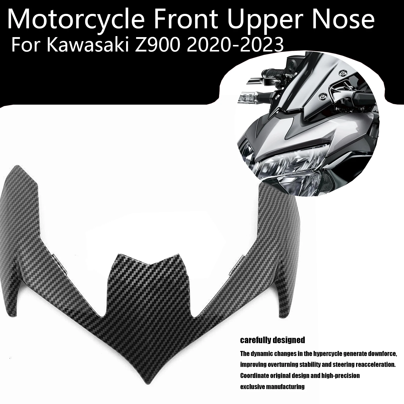 Motorcycle Accessories Front Upper Nose Headlight Fairing ABS Carbon Fiber For Kawasaki Z900 Z 900 z900 2020-2023
Motorcycle Accessories Front Upper Nose Headlight Fairing ABS Carbon Fiber For Kawasaki Z900 Z 900 z900 2020-2023