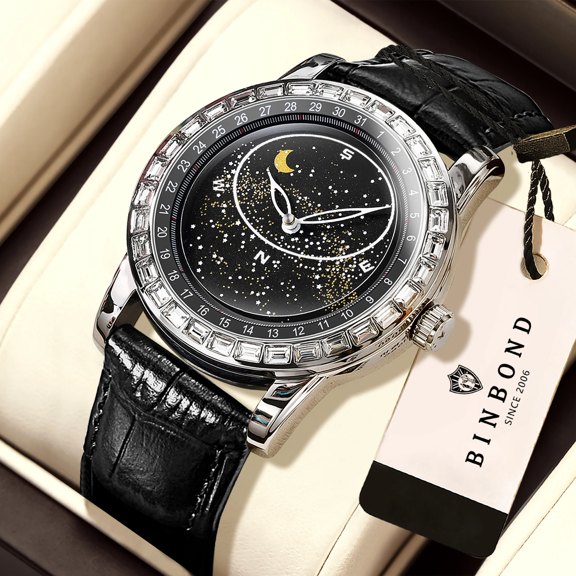 BINBOND Waterproof Accurate men's Watch Casual Reloj Lstarry Sky Quartz Wristwatches For Men Luxury Authentic Sturdy Luminous
BINBOND Waterproof Accurate men's Watch Casual Reloj Lstarry Sky Quartz Wristwatches For Men Luxury Authentic Sturdy Luminous