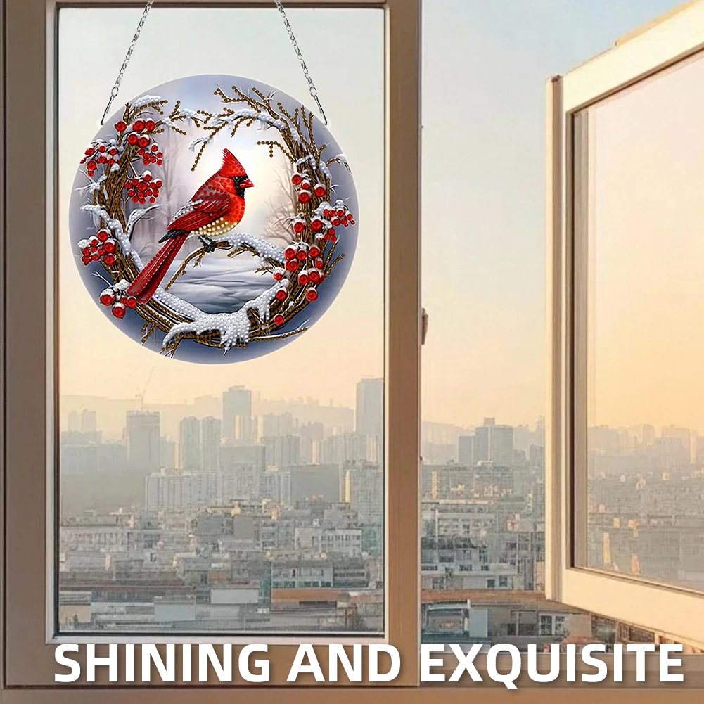 2D Flat Redbird DIY Diamond Art Pendant Window Hanging Art for Home Decoration (A)
2D Flat Redbird DIY Diamond Art Pendant Window Hanging Art for Home Decoration (A)