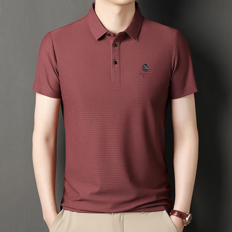 Summer New Ice Silk Men's Short Sleeve Shirt Casual Print Collar Quick Dry Cool Breathable T-Shirt Polyester Fiber Thin ...
Summer New Ice Silk Men's Short Sleeve Shirt Casual Print Collar Quick Dry Cool Breathable T-Shirt Polyester Fiber Thin ...