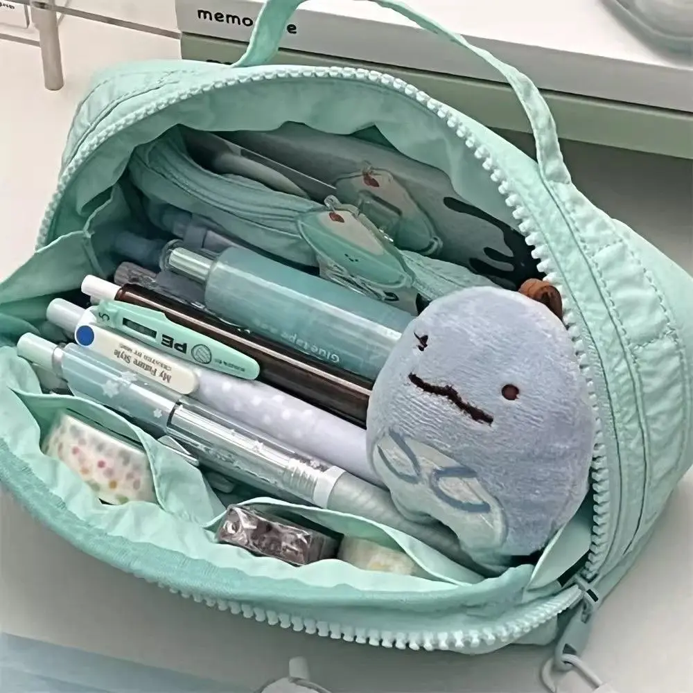 Портативный мятно-зеленый пенал большой емкости, минималистичный чехол для канцелярских принадлежностей, ручная сумка для ручек, студенческая сумка для ежедневного использования
Портативный мятно-зеленый пенал большой емкости, минималистичный чехол для канцелярских принадлежностей, ручная сумка для ручек, студенческая сумка для ежедневного использования