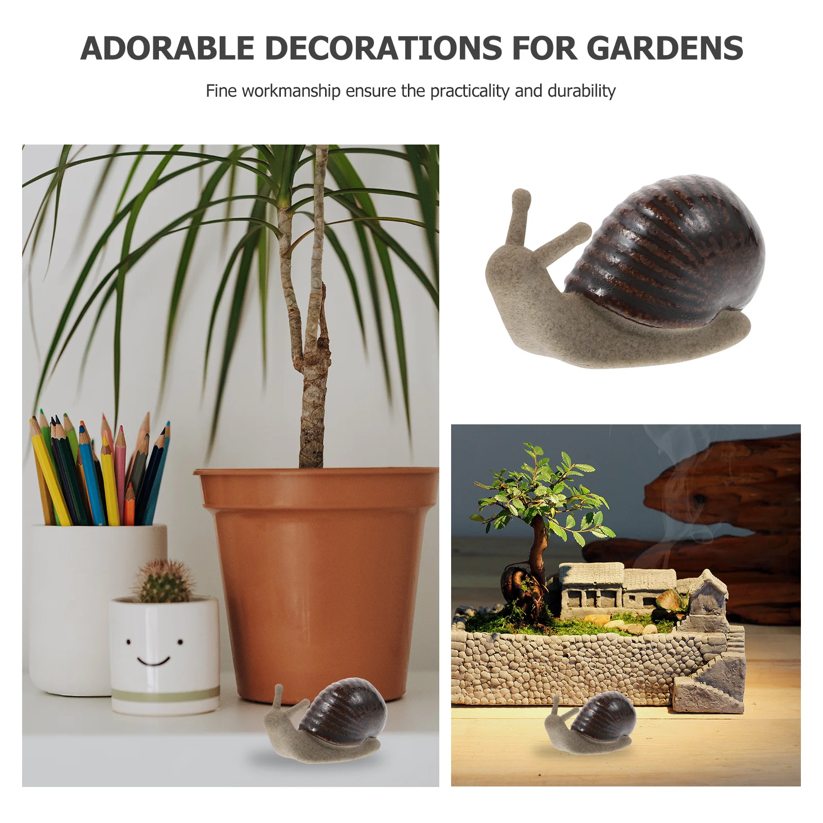 1Pcs Creative Snail Ornament Fine Workmanship Miniature Ceramic Snail for Fairy Garden Micro Landscape Decor Fish Tank Bonsai
1Pcs Creative Snail Ornament Fine Workmanship Miniature Ceramic Snail for Fairy Garden Micro Landscape Decor Fish Tank Bonsai