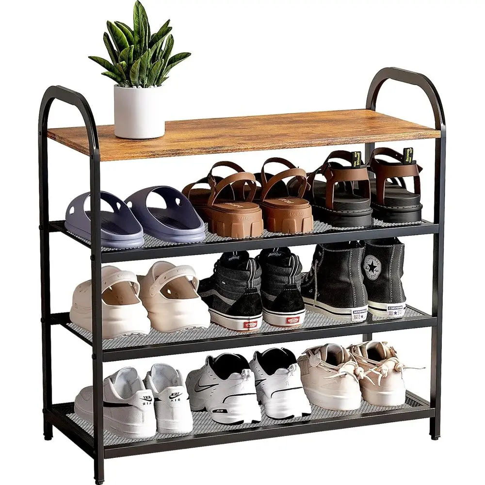 4-Tier Shoe Rack with Large acity, Metal Shoe Shel Organizer, ree Standing Shoe Rack or ront Door Entrance Entryway Hallway Livi
4-Tier Shoe Rack with Large acity, Metal Shoe Shel Organizer, ree Standing Shoe Rack or ront Door Entrance Entryway Hallway Livi