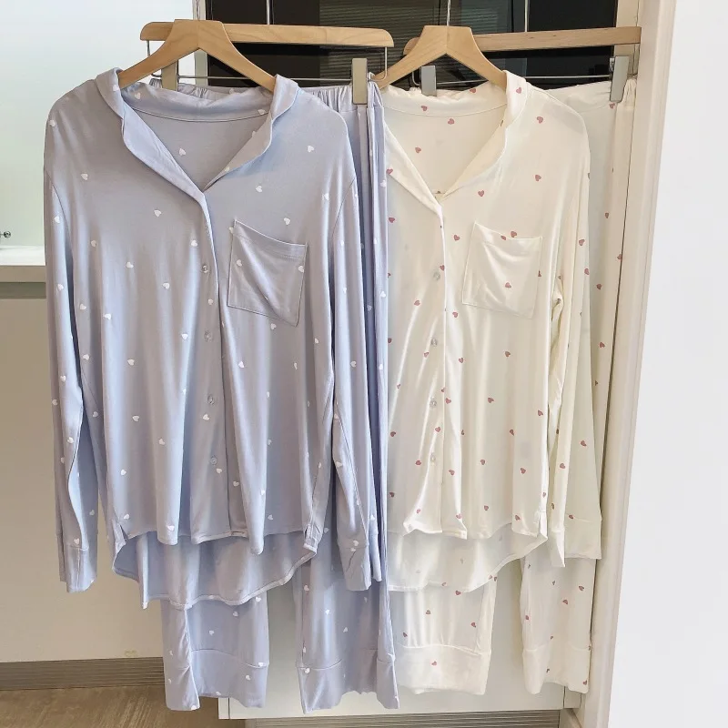 Soft Modal Pajamas For Woman Sleepwear New Spring Autumn Long Sleeve Women's Nightwear M-3XL Sleeping Clothes Loose Loungewear
Soft Modal Pajamas For Woman Sleepwear New Spring Autumn Long Sleeve Women's Nightwear M-3XL Sleeping Clothes Loose Loungewear