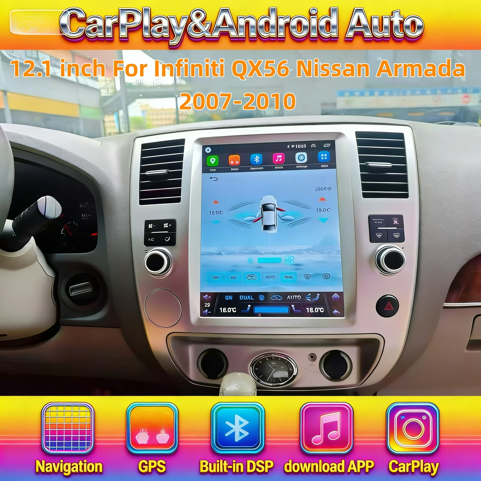 Multimedia Android BT 5.0 Stereo For Infiniti QX80 QX56 for Nissan Armada 2007 2008 2009 2010 Radio CarPlay GPS 4G Head Unit
Multimedia Android BT 5.0 Stereo For Infiniti QX80 QX56 for Nissan Armada 2007 2008 2009 2010 Radio CarPlay GPS 4G Head Unit