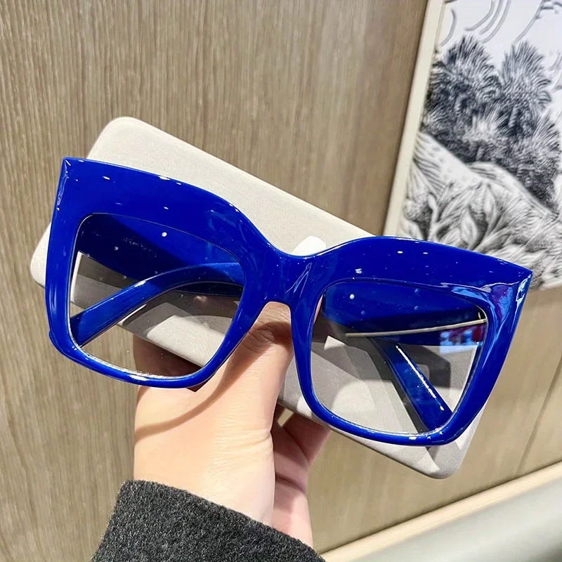Fashion large frame cat eye transparent lens women's glasses trend anti-blue goggleszzz
Fashion large frame cat eye transparent lens women's glasses trend anti-blue goggleszzz