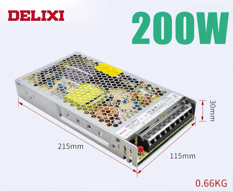 Импульсный источник питания Delixi Cdku-S200W 24 В 12 В 5 В постоянного тока Led Slim Transformer
Импульсный источник питания Delixi Cdku-S200W 24 В 12 В 5 В постоянного тока Led Slim Transformer