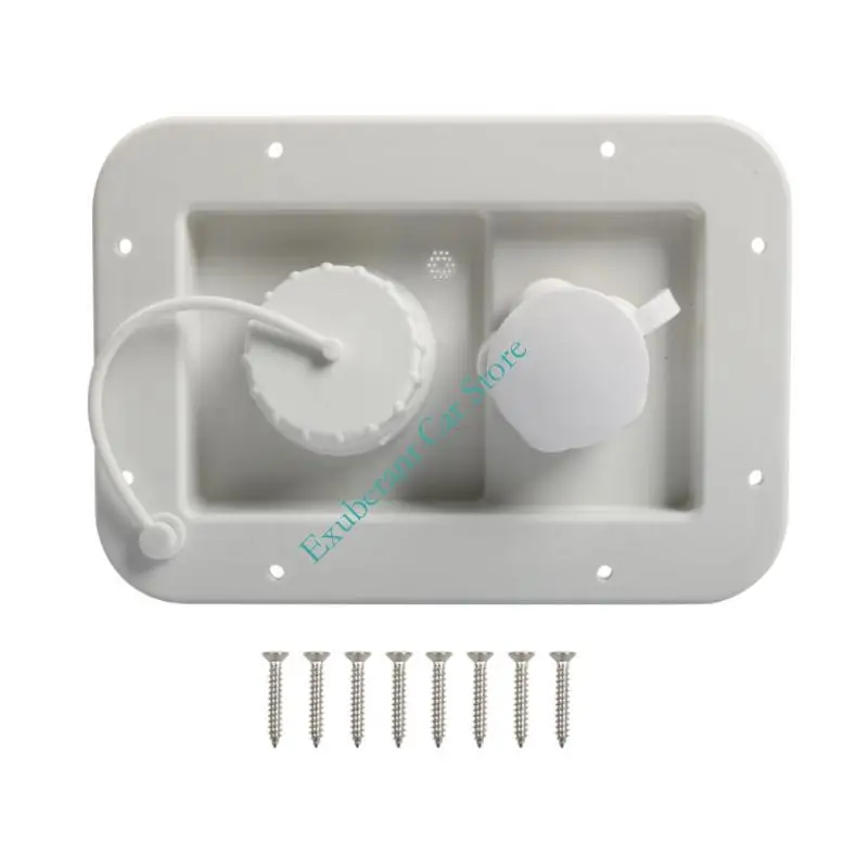 Leakage Prevention Campers Water Fill Inlet Builtin Check Valves Hose Adapter PP Universal For Mobile RVs