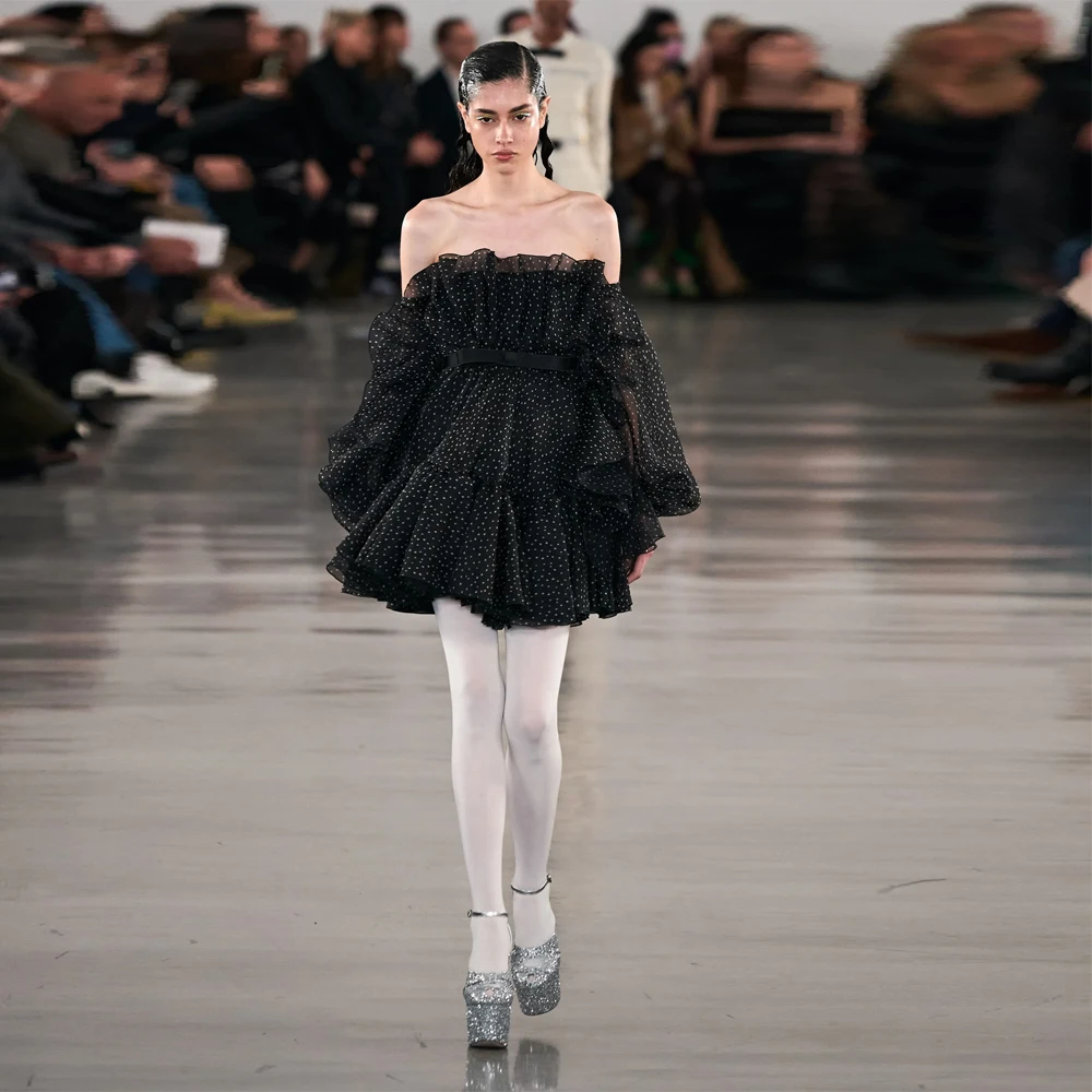 Black Fashion Elegant Short Women Dress Long Sleeves Pleated A-Line Sweet Cute Summer Casual Evening Prom Dress Custom Made
Black Fashion Elegant Short Women Dress Long Sleeves Pleated A-Line Sweet Cute Summer Casual Evening Prom Dress Custom Made