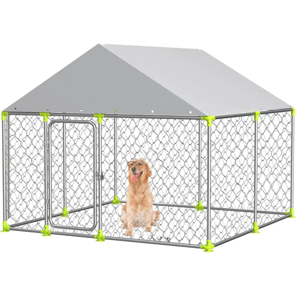 7.5'x7.5' Large Outdoor Dog Kennel with Roof,Large Dog Run Enclosure,Heavy Duty Outside Dog House, Waterproof UV-Resistant Cover
7.5'x7.5' Large Outdoor Dog Kennel with Roof,Large Dog Run Enclosure,Heavy Duty Outside Dog House, Waterproof UV-Resistant Cover