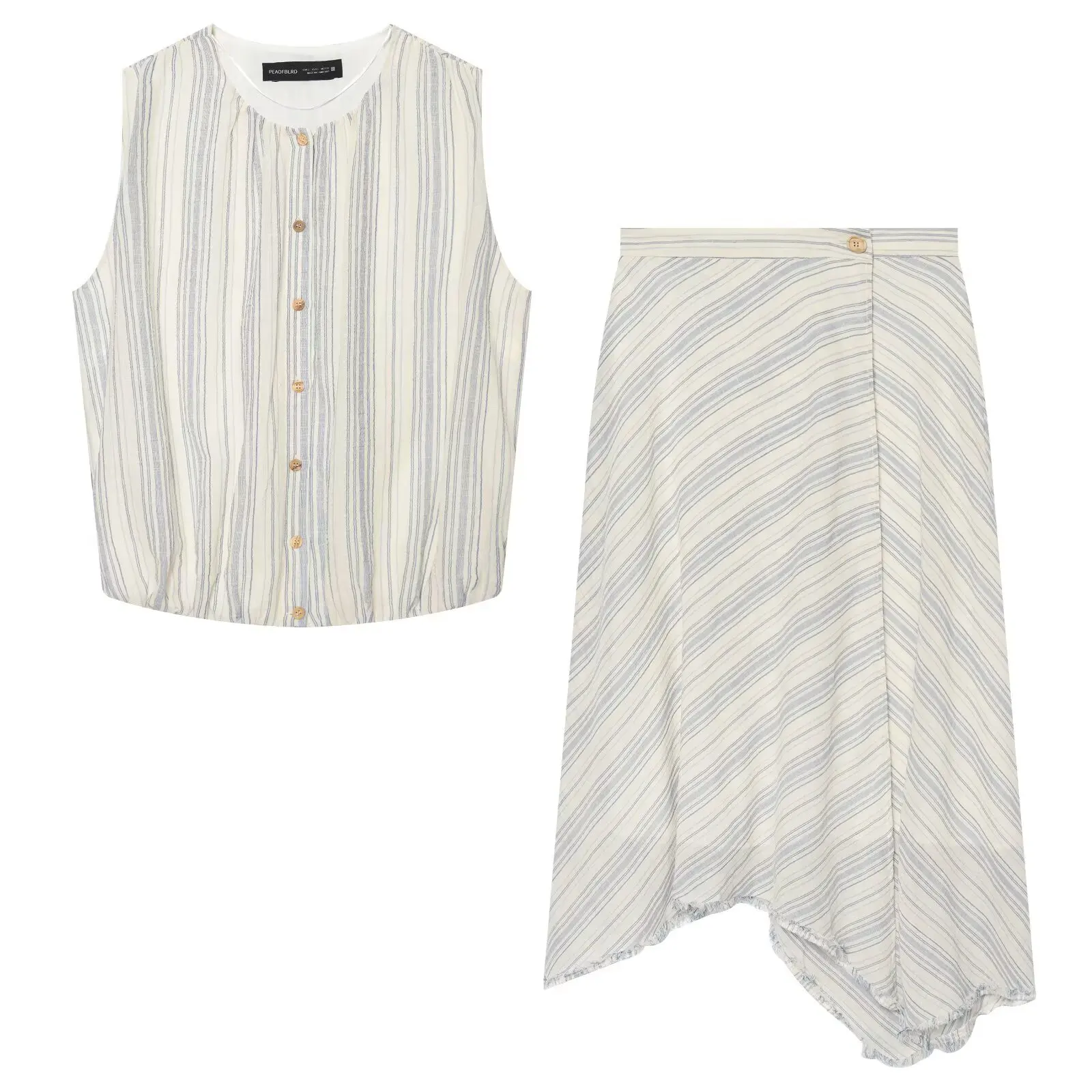 Fanan Women Fashion 2 Piece Sets Striped Single Breasted Tank Tops & Vintage High Waist Midi Skirt Female Chic Skirts Set
Fanan Women Fashion 2 Piece Sets Striped Single Breasted Tank Tops & Vintage High Waist Midi Skirt Female Chic Skirts Set