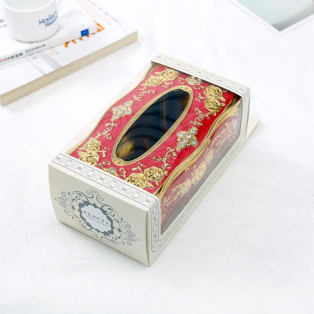Luxury Tissue Box Red Retro Acrylic Elegant Chic Napkin Case Holder Household Waterproof Desktop Paper Storage Box for Bedroom
Luxury Tissue Box Red Retro Acrylic Elegant Chic Napkin Case Holder Household Waterproof Desktop Paper Storage Box for Bedroom