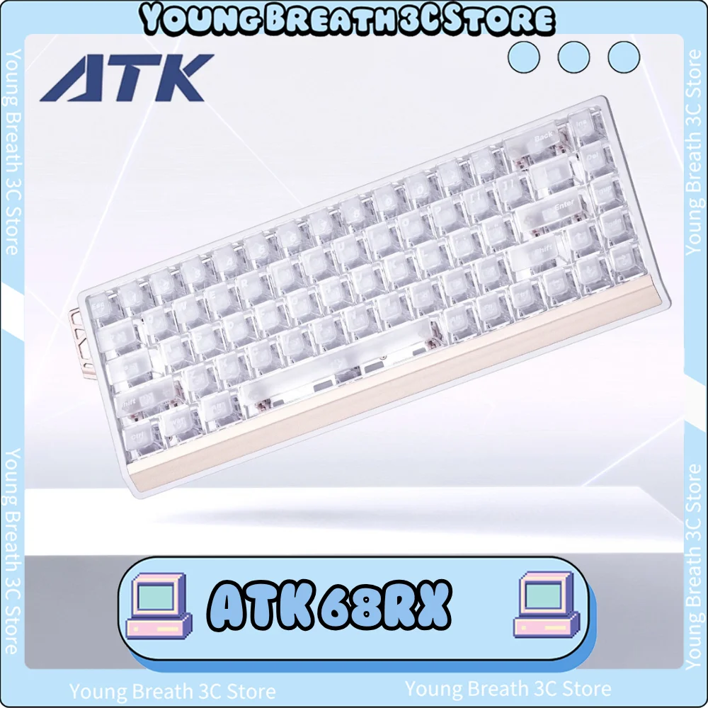 ATK 68RX Wired Magnetic Switch Mechanical Keyboard 8K Polling Rate Hot Swap Ergonomics RT0.001mm Custom E-sports Gaming Keyboard
ATK 68RX Wired Magnetic Switch Mechanical Keyboard 8K Polling Rate Hot Swap Ergonomics RT0.001mm Custom E-sports Gaming Keyboard
