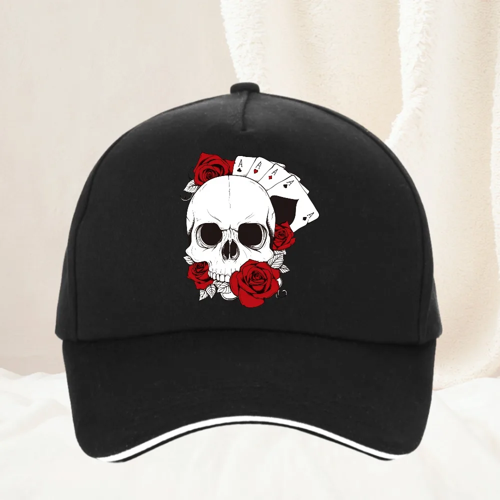 Design Creative Poker and Skull print baseball caps for men women suitable for daily leisure fashion versatile outdoor sunhat
Design Creative Poker and Skull print baseball caps for men women suitable for daily leisure fashion versatile outdoor sunhat