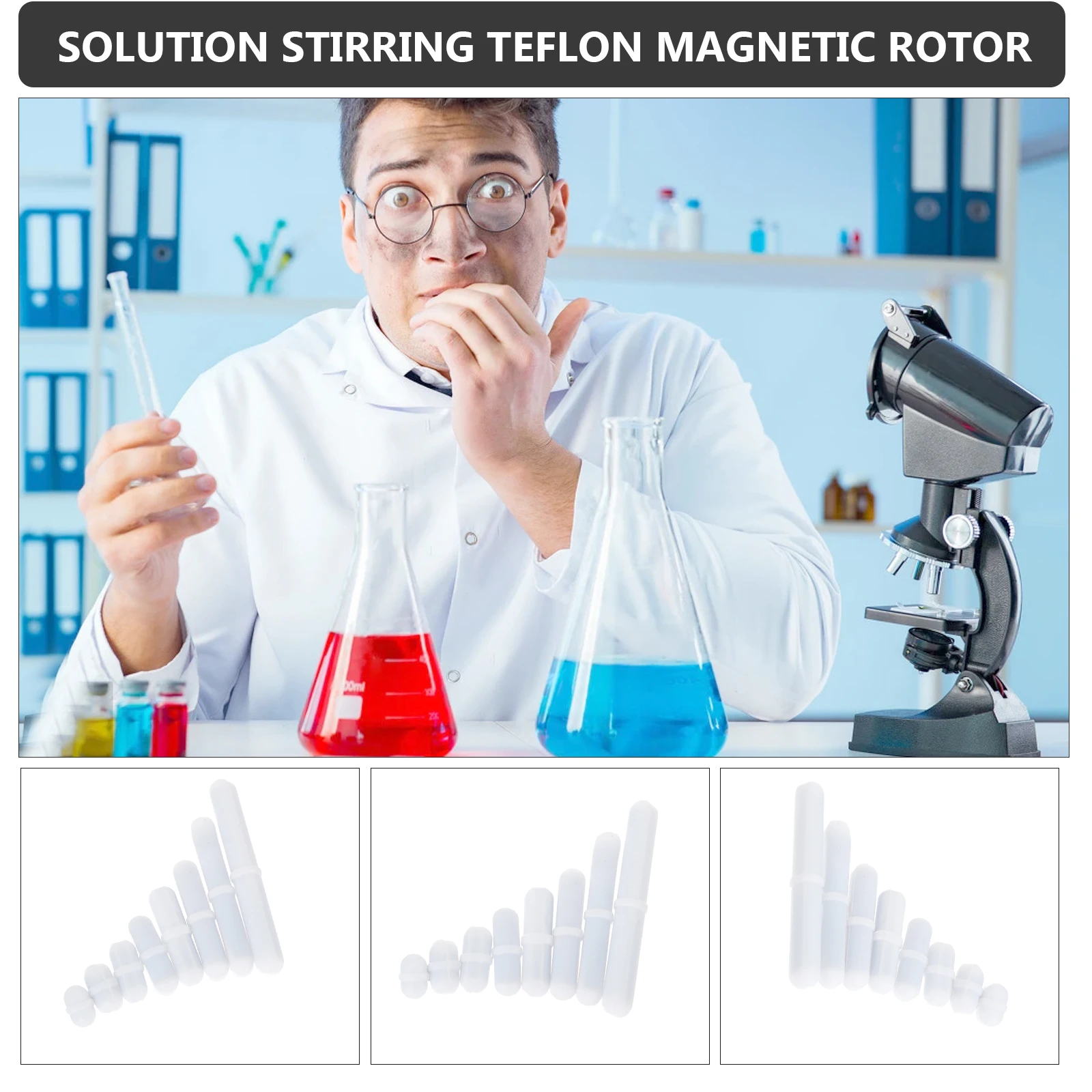 8pcs Cylindrical Magnetic Stirring Bar Lab Accessories Teaching Equipment Scientific Experiment Mixer Rod
8pcs Cylindrical Magnetic Stirring Bar Lab Accessories Teaching Equipment Scientific Experiment Mixer Rod