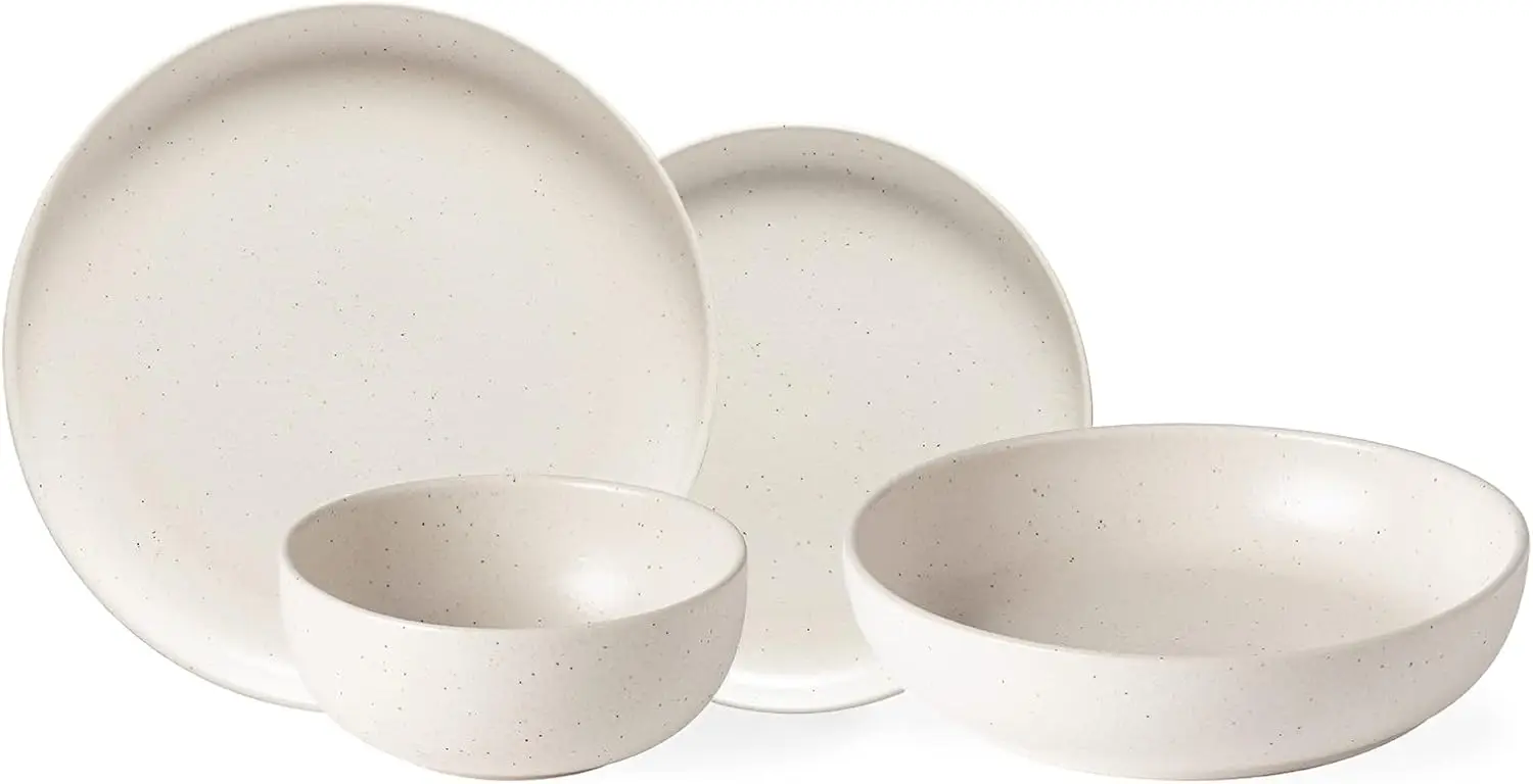 Ceramic Stoneware 24-Piece Place Setting Service for 6 with Cereal & Pasta Bowls - Pacifica Collection, Vanilla | Microwave & Di
Ceramic Stoneware 24-Piece Place Setting Service for 6 with Cereal & Pasta Bowls - Pacifica Collection, Vanilla | Microwave & Di