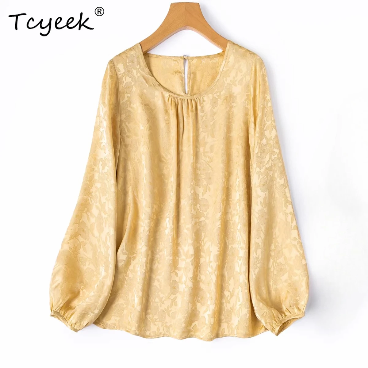 Tcyeek 100% Mulberry Silk Blouse Long Sleeve Womens Tops 20mm Silk Elegant T-Shirts for Women Summer Clothes Футболка Женская
Tcyeek 100% Mulberry Silk Blouse Long Sleeve Womens Tops 20mm Silk Elegant T-Shirts for Women Summer Clothes Футболка Женская