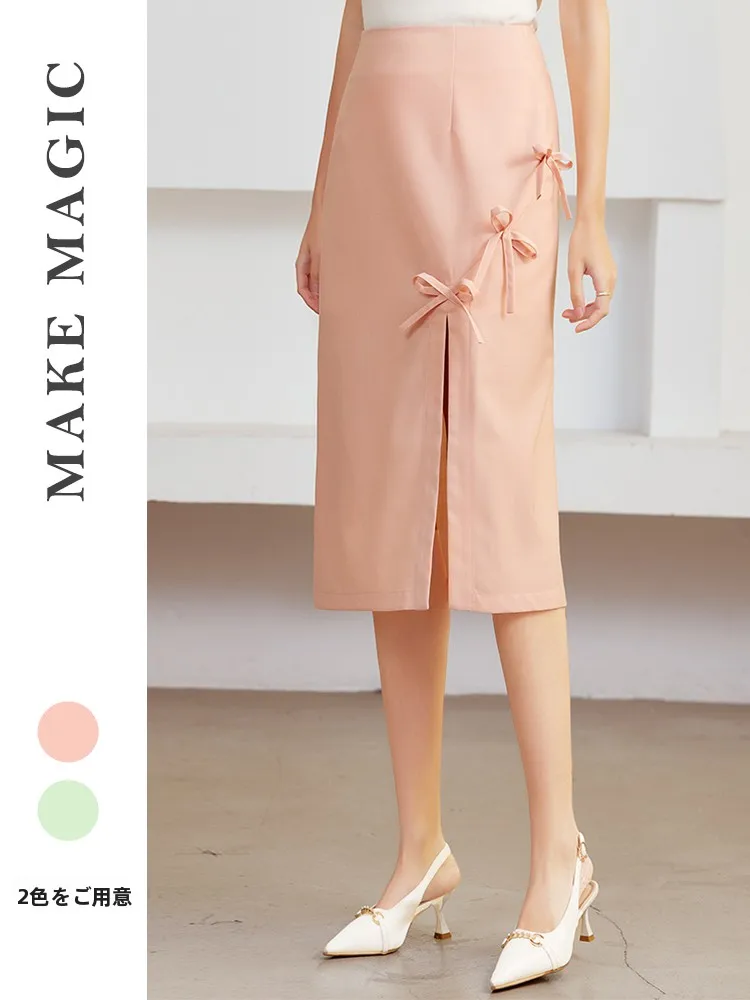 Elegant Mid-Length A-Line Skirt Women's High Waist Wool Blend Business Casual Midi Skirt Elegant Split Design by Make Magic
Elegant Mid-Length A-Line Skirt Women's High Waist Wool Blend Business Casual Midi Skirt Elegant Split Design by Make Magic