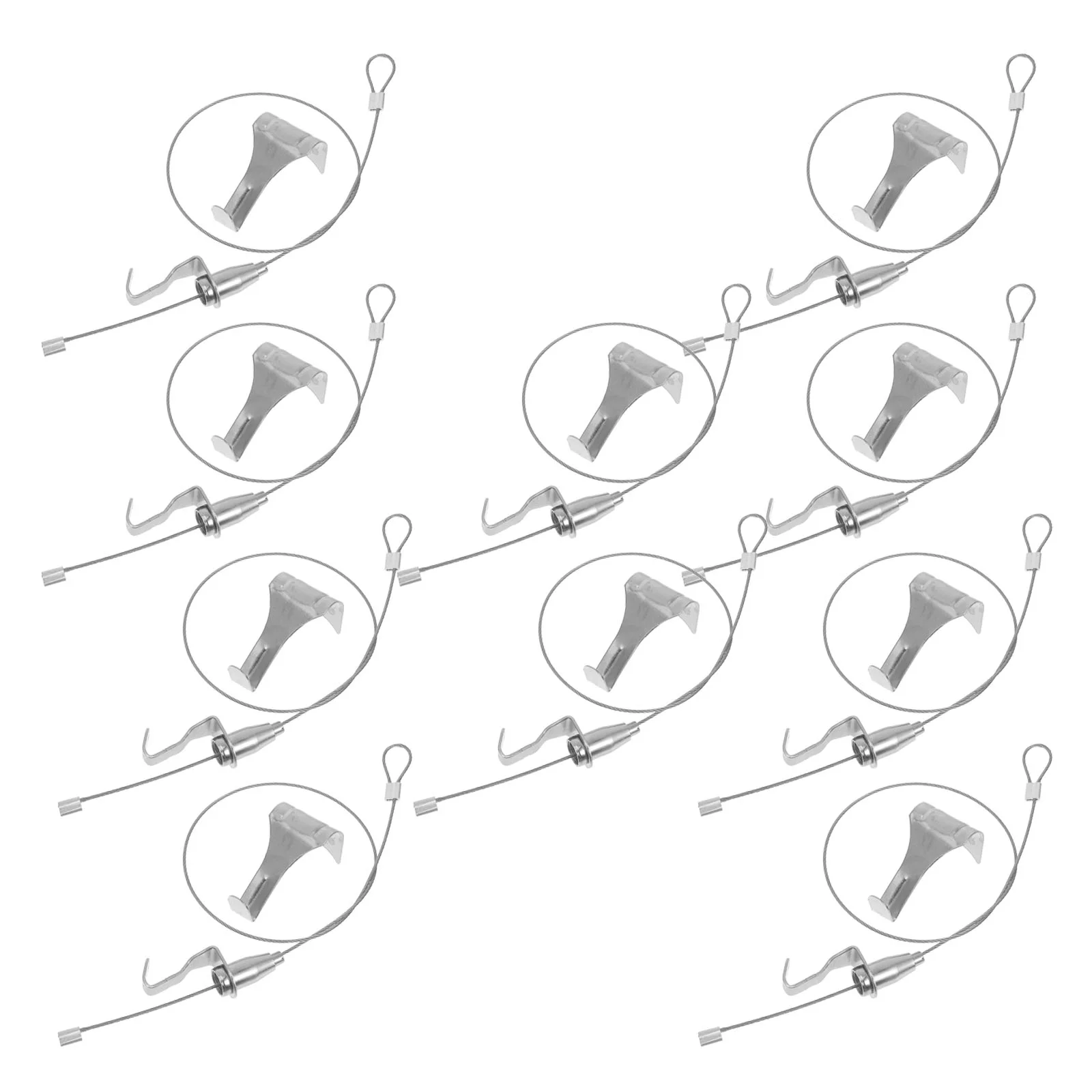 10 Sets Picture Rail Hook Frame Hanging Kit Wall Hooks for Photo Wire Painting Wires Hanger Mirror Suite
10 Sets Picture Rail Hook Frame Hanging Kit Wall Hooks for Photo Wire Painting Wires Hanger Mirror Suite