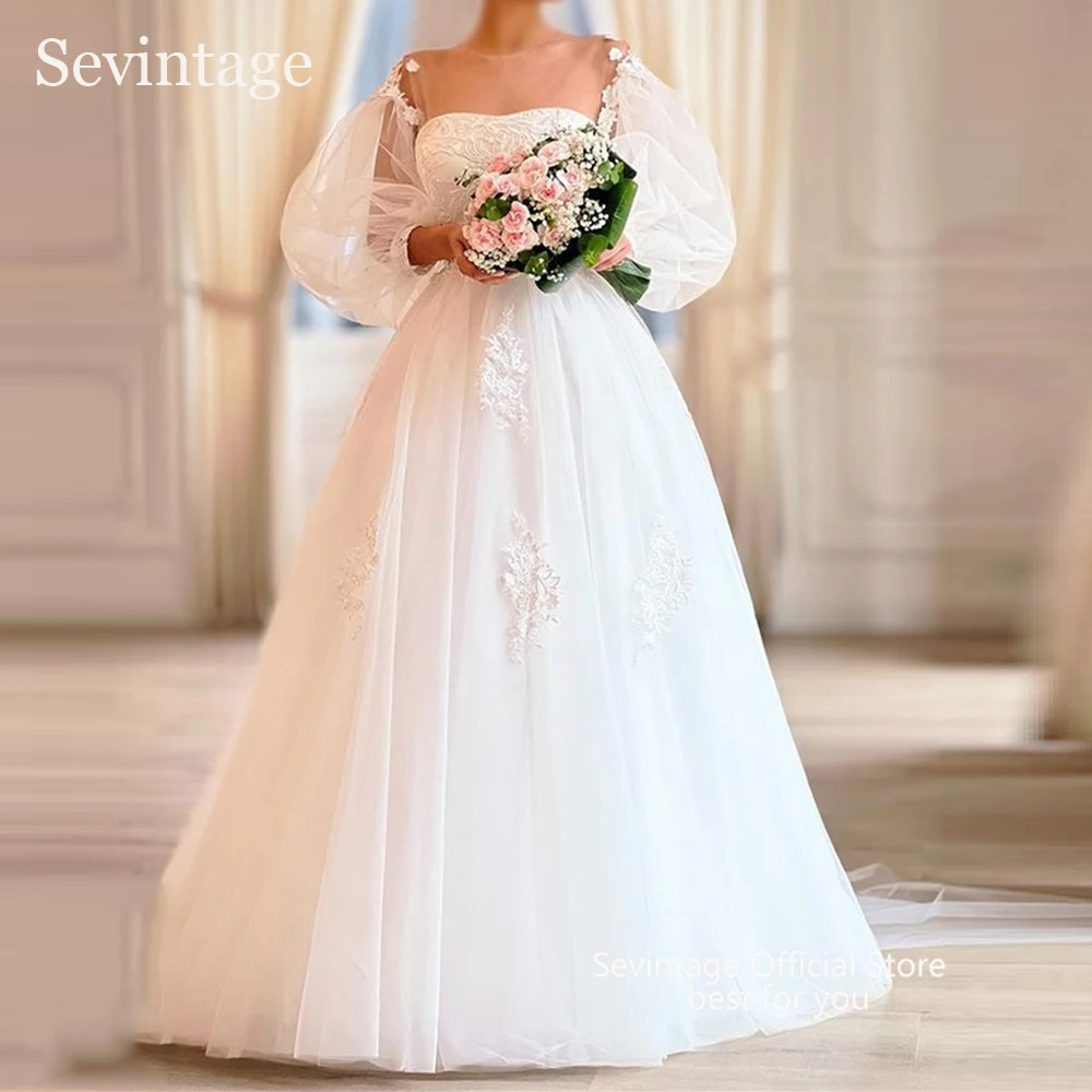 Sevintage Princess Tulle Wedding Dresses Sweetheart Flower Appliques Biridal Gowns Floor Length A-Line Wedding Gowns Customized
Sevintage Princess Tulle Wedding Dresses Sweetheart Flower Appliques Biridal Gowns Floor Length A-Line Wedding Gowns Customized