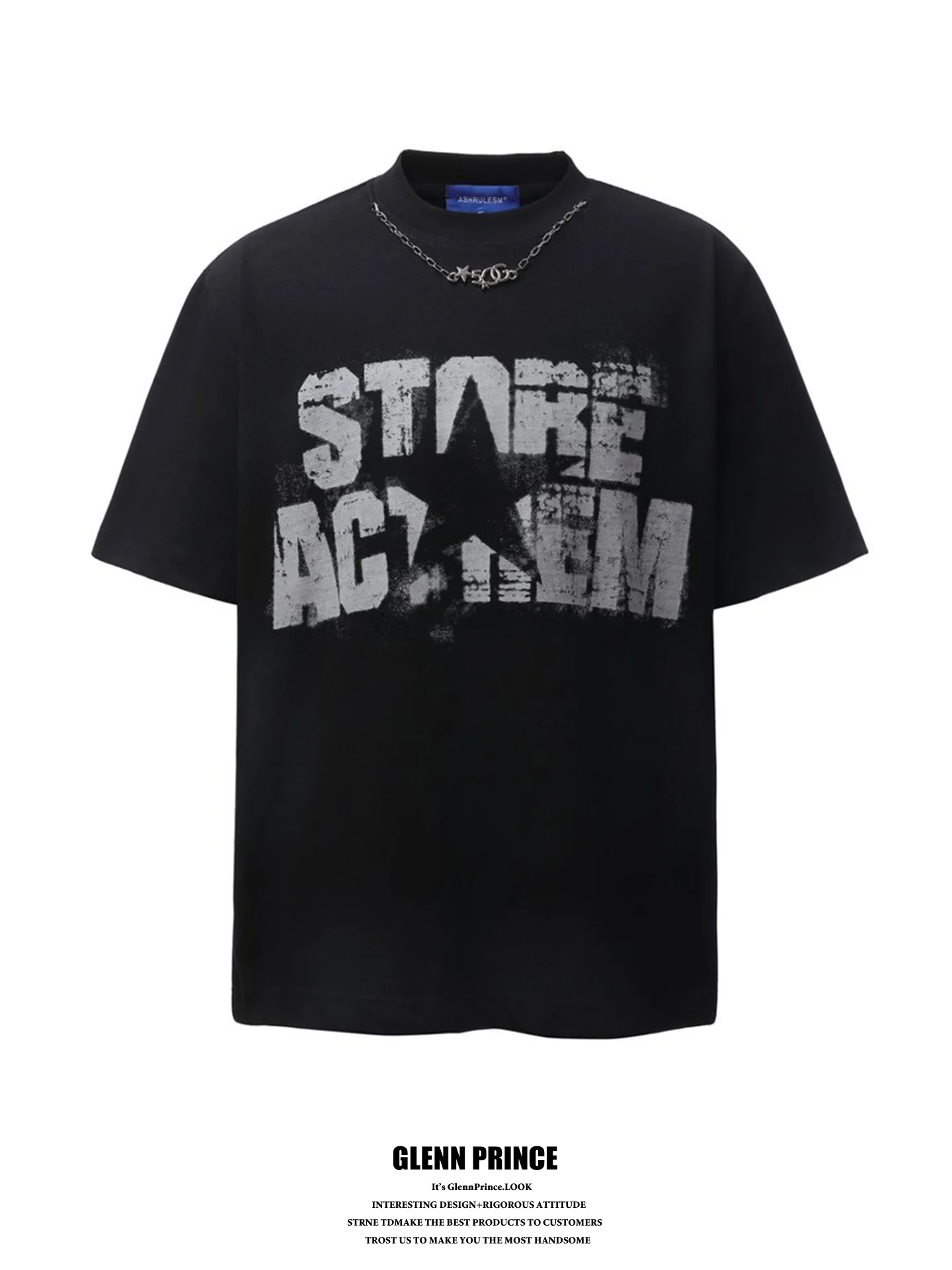 GPstudio American Trend Necklace Printed Letter Men's Street Style Short Sleeve T-shirt Heavyweight Casual Breathable Tee
GPstudio American Trend Necklace Printed Letter Men's Street Style Short Sleeve T-shirt Heavyweight Casual Breathable Tee