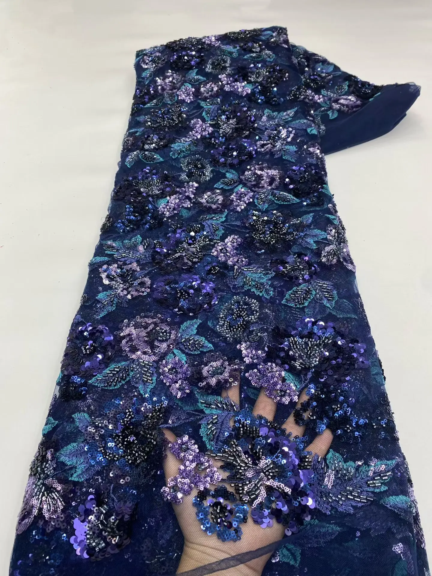 Newest African Groom Beaded Lace Fabric 2026 High Quality Royal French Sequin Lace Fabric for Women's Wedding Evening Gowns
Newest African Groom Beaded Lace Fabric 2026 High Quality Royal French Sequin Lace Fabric for Women's Wedding Evening Gowns