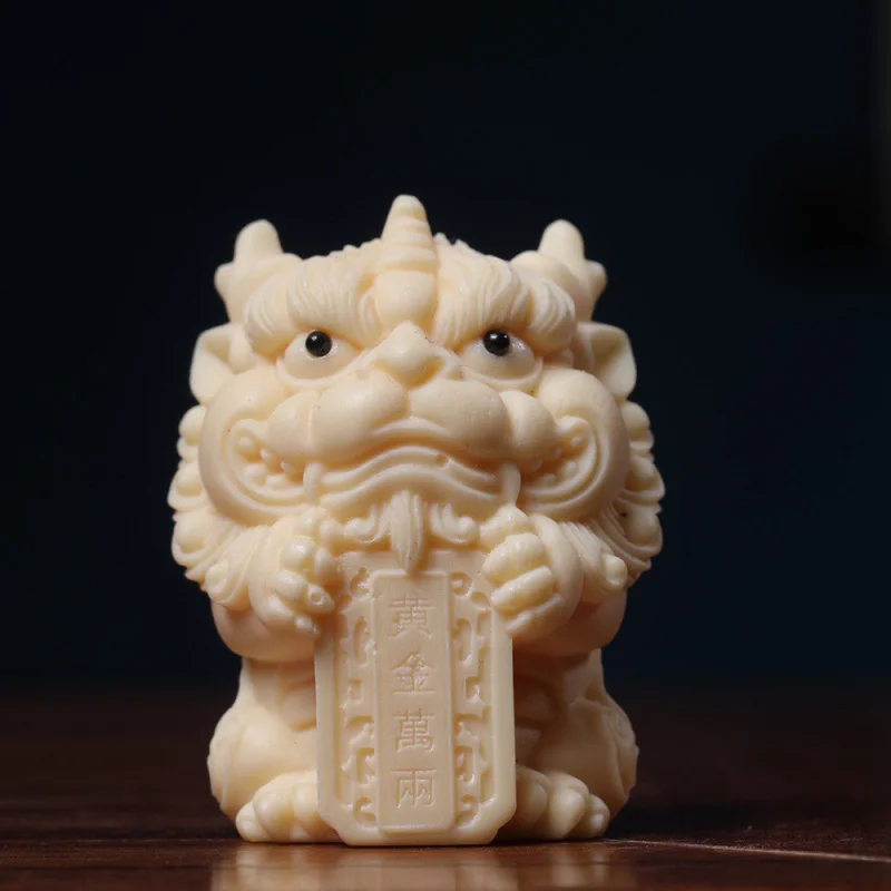 Ivory Nut Carving a Ton of Gold KIRIN4.7*4*6.6cmHome Living Room Desktop Crafts Crafts Ornaments
Ivory Nut Carving a Ton of Gold KIRIN4.7*4*6.6cmHome Living Room Desktop Crafts Crafts Ornaments
