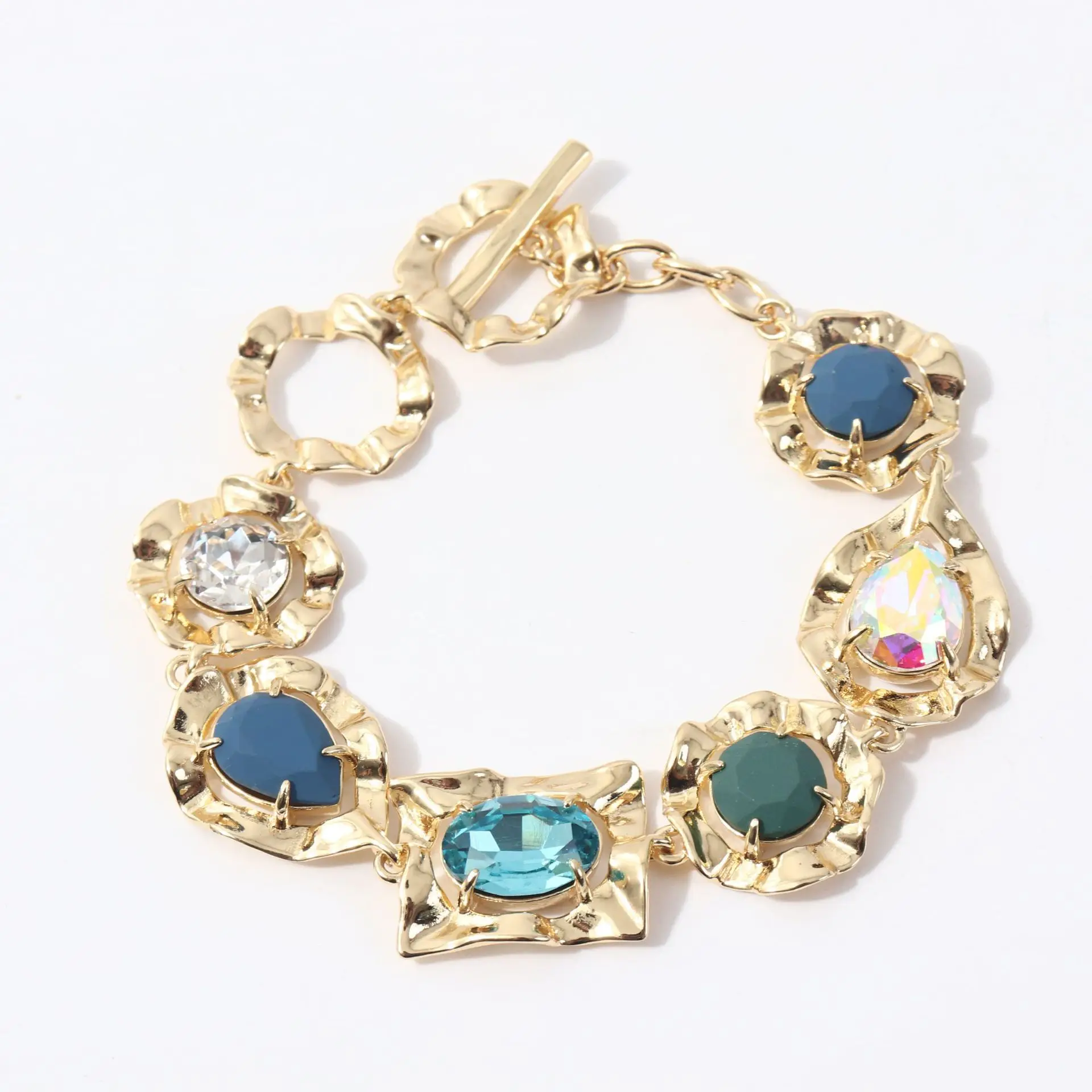 European and American Genius Designer Large Gemstone Multi-color Exquisite Bracelet
European and American Genius Designer Large Gemstone Multi-color Exquisite Bracelet