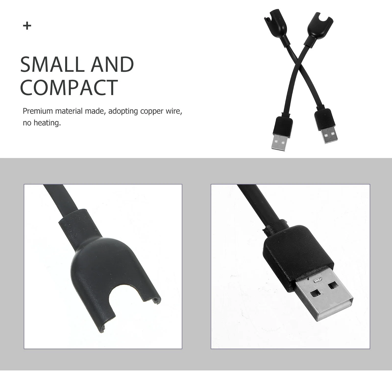 2Pcs Charging Cable USB Cord Transfer No Heating for 3 Smart Bracelet Replacement Cable
2Pcs Charging Cable USB Cord Transfer No Heating for 3 Smart Bracelet Replacement Cable
