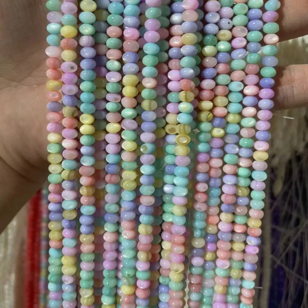 Natural Shell Beads Rondelle Beads Multicolor Mother of Pearl Shell Loose Beads 3*5mm For Bracelets Necklace Diy Jewelry Making
Natural Shell Beads Rondelle Beads Multicolor Mother of Pearl Shell Loose Beads 3*5mm For Bracelets Necklace Diy Jewelry Making